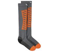 Salewa Sella Dryback - calzini lunghi - uomo 45/47 Grey/Orange unisex Lana Merino
