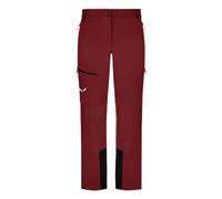 Salewa Pantaloni da scialpinismo Sella DST M – Durastretch, senza PFC – Uomo 48 Rosso scuro/Nero