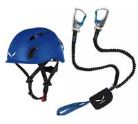 Salewa Set Via Ferrata Premium Con Attac Toxo 3.0 Casco Blu