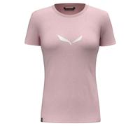 T-shirt Salewa Solidlogo Dri-Release manica corta rosa chiaro donna - 36