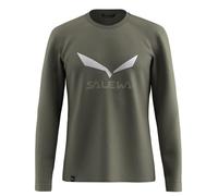 Salewa - Solidlogo Dry L/S Tee - Maglia a manica lunga L olivia