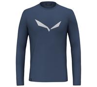Salewa - Solidlogo Dry L/S Tee - Maglia a manica lunga M blu