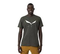 T-shirt Salewa Solid logo Dri-Rel manica corta verde scuro - S