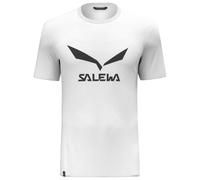 SALEWA Maglietta con Logo Solido Dry M, Bianco, L Uomo