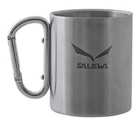 Tazza Salewa Stainless con maniglia tipo moschettone acciaio