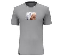 SALEWA T-Shirt Impermeabile da Uomo Pure Design, Grigio, S