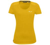 Salewa W Alpine Hemp Graphic S/S - T-shirt - donna I44 D38 Yellow/White woman Durastretch,Canapa,Cotone Organico/Biologico