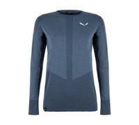 Salewa W Zebru Responsive L/S - maglia a maniche lunghe - donna I42 D36 Dark Blue woman Alipne Merino Responsive,Lana Merino