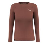 Salewa W Zebru Responsive L/S - maglia a maniche lunghe - donna I46 D40 Brown woman Alipne Merino Responsive,Lana Merino