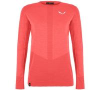 Salewa W Zebru Responsive L/S - maglia a maniche lunghe - donna I46 D40 Red woman Alipne Merino Responsive,Lana Merino