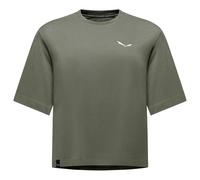 Salewa - T-shirt urbano traspirante in cotone - Eagle Loose T-Shirt W Faded Green per Donne in Cotone - Taglia S - Verde