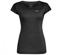 Salewa Puez Melange Dry W S/S Tee T-Shirt, Black Out Melange, M Donna
