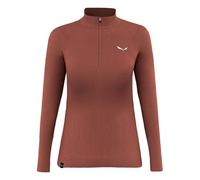 Salewa - Women's Zebru Medium Warm AMR Half Zip Tee - Intimo lana merinos 36 rosso