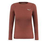Salewa Zebru Med Warm Amr Long Sleeve T-shirt Marrone,Rosso XL Donna