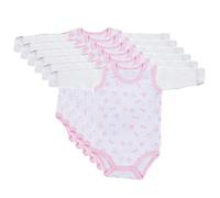 SalGiu Body (6 pezzi) Neonato Manica Lunga 100% Caldo Cotone Invernali (0 mesi, Rosa)