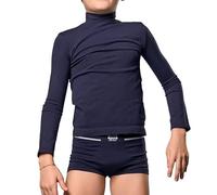SalGiu Lupetto 100% Caldo Cotone Bambino Ragazzo Unisex Invernale Mezzo Collo Felpato (10, Blu)