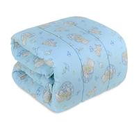 SalGiu Set Completo Trapunta e Paracolpi Neonato Per Culla Lettino Piumone Double Face Invernale (Azzurro)