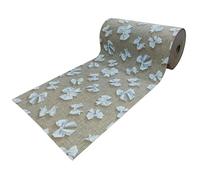 SalGiu Tappeto Cucina al Metro Fantasia Fiocco Passatoia Antiscivolo Lavabile Gommato Pvc (3 Metri, Beige)
