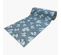 SalGiu Tappeto Cucina al Metro Fantasia Fiocco Passatoia Antiscivolo Lavabile Gommato Pvc (4 Metri, Grigio)