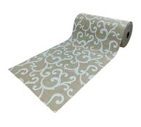 SalGiu Tappeto Cucina al Metro Fantasia Ghirigori Passatoia Antiscivolo Lavabile Gommato Pvc (1 Metro, Beige)