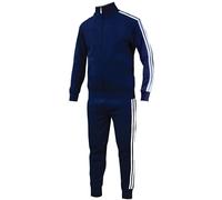 SalGiu Tuta Bambino Blu Completa Con Zip Cotone Estiva Senza Cappuccio Sportiva Scolastica Ragazzo Unisex (IT, Età, 16 anni, Regular, Con Strisce)