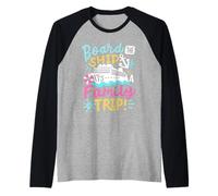 Sali a Bordo della Nave È Un Viaggio in Famiglia Divertente Equipaggio in Vacanza in Crociera Maglia con Maniche Raglan