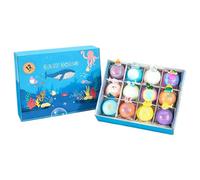 Sali da bagno, set da 12 pezzi, con design di animali marini, doccia in schiuma, per bambini, spa, casa, viaggi, bagno e hotel, per bambini, gioco per la cura di se stessi, spa, casa, viaggi, bagno