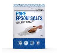 Sali di Epsom Puri Confezione da 5 kg, Terapia Total Body, Bagno Tradizionale al Solfato di Magnesio di Alta Qualità al 100%, Granulometria Fine 1,4 mm Facilmente Dissolvibile, Adatto ai Vegani