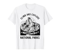 Sali ed Esplora i parchi Nazionali Avventura Maglietta