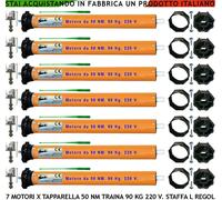 SALI SCENDI TAPPARELLA AUTOMATICA 90 KG SETTE MOTORI TUBOLARI 220 V STAFFA L REG