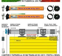 SALI SCENDI TAPPARELLA AUTOMATICA DUE MOTORI ELETTRICO 220 V 60 KG STAFFA L GREG