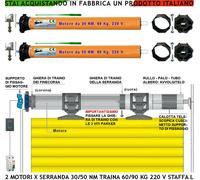 SALI SCENDI TAPPARELLA MOTORI 220 V 30 E 50 NM SERRANDA DA 60 KG 90 KG STAFFA L