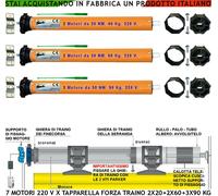 SALI SCENDI TAPPARELLA MOTORI 220 V TRAINA SERRANDE 2X40 E 2X60 E 3X90 KG AVVOLG