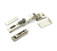 Salice 2 x cerniere universali per porte in vetro o a specchio 110° incl. | piastra di montaggio lineare altezza 3 mm con viti Euro, regolazione eccentrica