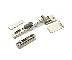 Salice 2 x cerniere universali per porte in vetro o a specchio 110° incl. | piastra di montaggio lineare altezza 6 mm con viti Euro, regolazione eccentrica