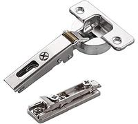 Salice - Cerniera dritta decelerante "chiusura ammortizzata" a scomparsa, Ø35 mm, apertura 110°, include la sua base