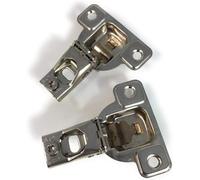Salice E-Centra - Cerniera con telaio a vite in metallo nichelato da 106 gradi, con 2 camme