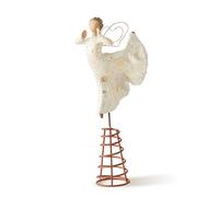 Salice Tree Song of Joy Tree Topper, figura scolpita dipinta a mano