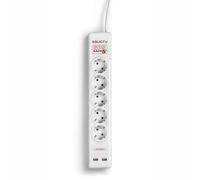Salicru Ciabatta multipresa SPS Safe 5+ 2 USB protezione da sovraccarico 5 prese Bianco 1,5 m