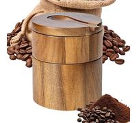 Saliera con coperchio - Contenitore per condimenti, parte superiore girevole magnetica | Modulo per la conservazione delle spezie in legno a 2 strati, accessorio per la scatola del caffè con sale, pep