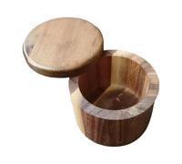 Saliera con coperchio girevole ermetico, contenitore per sale e pepe - per la preparazione del ristorante, barbecue, pranzo in campeggio, cucina, casa rustica.