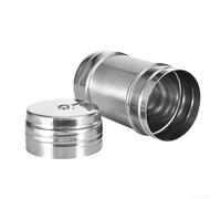 Saliera e pepe in acciaio inox con coperchio rotante a 3 fori, portatile per viaggi e uso domestico, adatto per condire vari alimenti come barbecue e insalata (M)