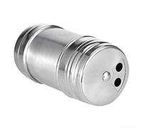 Saliera e pepe in acciaio inox con coperchio rotante a 3 fori, portatile per viaggi e uso domestico, adatto per condire vari alimenti come barbecue e insalata (L)