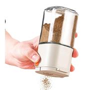 Saliera e pepe trasparenti, distributore di sale,sale e pepe con coperchi shaker - Dispenser dosatore, contenitori per bottiglie sicuri per pepe, zucchero, sale