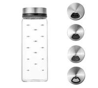 Saliera e spezie, regolabile in 4 posizioni, con coperchio, 300 ml, resistente al calore, ermetico per spezie fresche, ideale come saliera grande e mini per cucina, sala da pranzo e barbecue