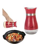 Saliera in acciaio bottiglia di , set di 2 | Dispenser per condimenti trasparente per sapere quando riempire gadget da cucina per cucinare a casa picnic barbecue rosso