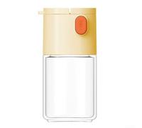 Saliera in vetro da 180 ml, per cucina, riutilizzabile, con coperchio ermetico, compatibile con sale, zucchero, pepe, compatto, 5,5 x 5,5 x 12,5 cm, colore giallo mare