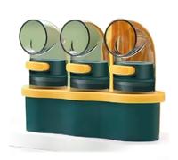 Saliera ricaricabile e pepiera progettata per cucinare e barbecue con erogazione precisa e costruzione per l'uso quotidiano (1 pezzo (3 pezzi (con base))