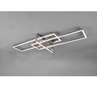 SALINAS PLAFONIERA LED 34W 3900lm, 3000K TRIPLO RETTANGOLO ACCIAIO SATINATO DIMMERABILE CON INTERRUTTORE L. 100CM