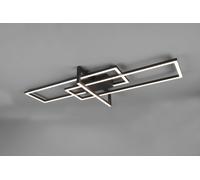 SALINAS PLAFONIERA LED 34W 3900lm, 3000K TRIPLO RETTANGOLO NERA DIMMERABILE' CON INTERRUTTORE L. 100CM